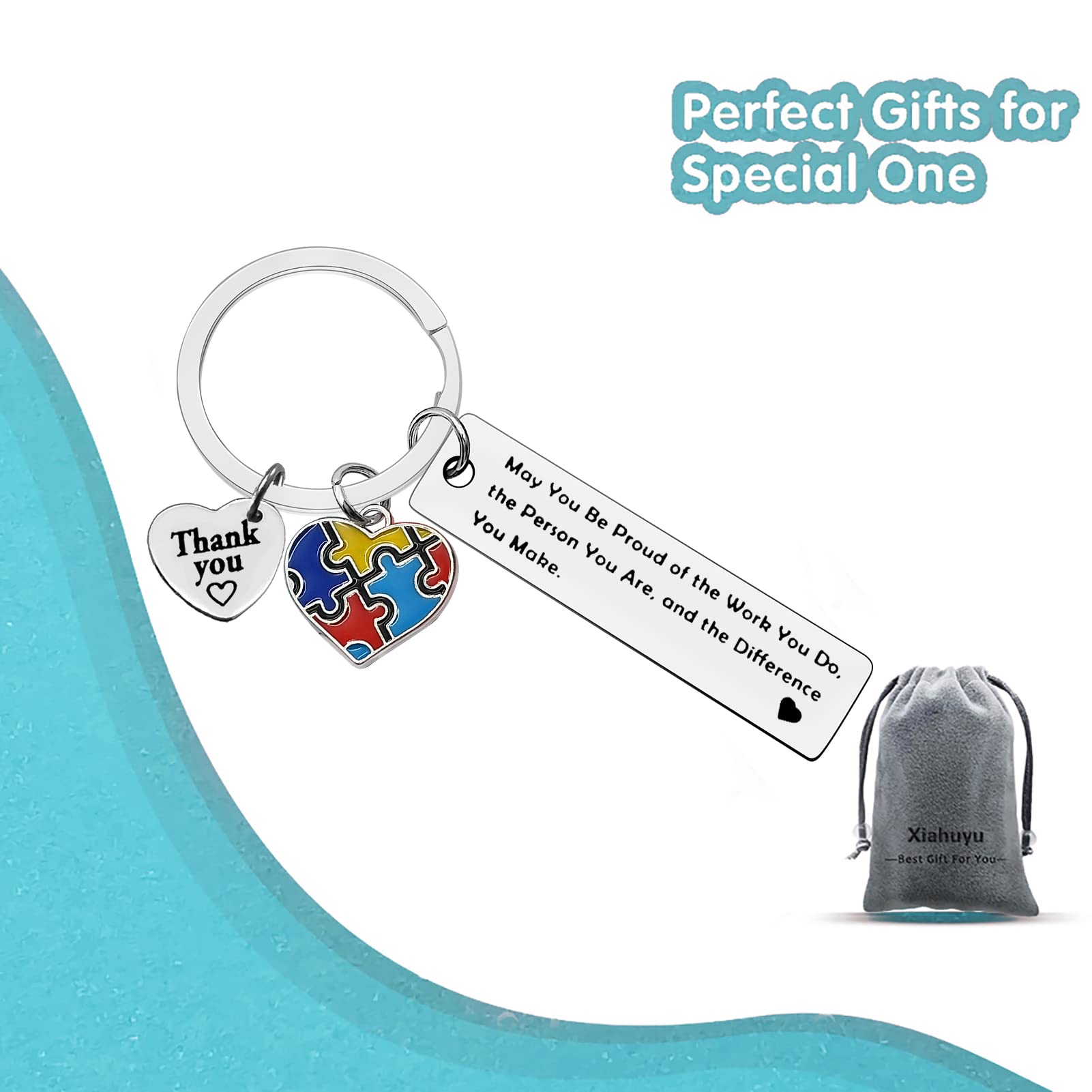 Autism Awareness Keychain - Special Education Teacher Appreciation Gift for SPED Teachers, Christmas & Birthday Present - Thoughtful Thank You Gift for Autism Support Educators | Perfect for Classroom Rewards, Teacher Recognition & Awareness Events
