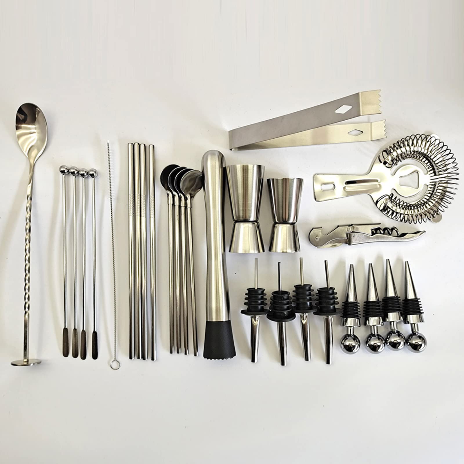 Professional 30-Piece Cocktail Shaker Bartender Kit with Acrylic Stand - Complete Bar Tool Set for Mixing Drinks, Home Bartending & Cocktail Parties - Perfect for Home Bars, Weddings & Entertaining Guests