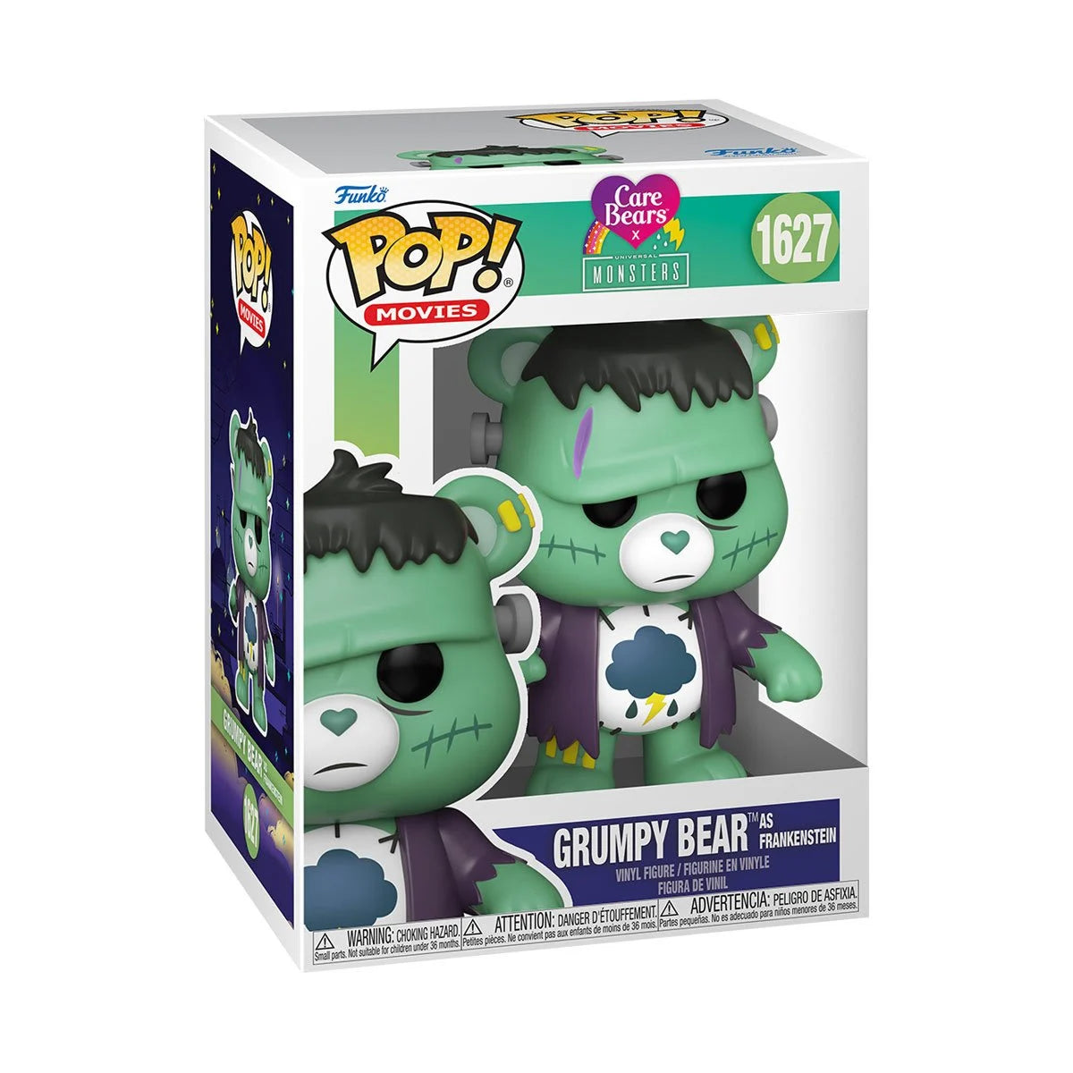 Care Bears x Universal Monsters Grumpy Bear as Frankenstein Funko Pop! Vinyl Figure #1627 - Collectible Toy for Halloween Decor, Pop Culture Fans & Gift Ideas