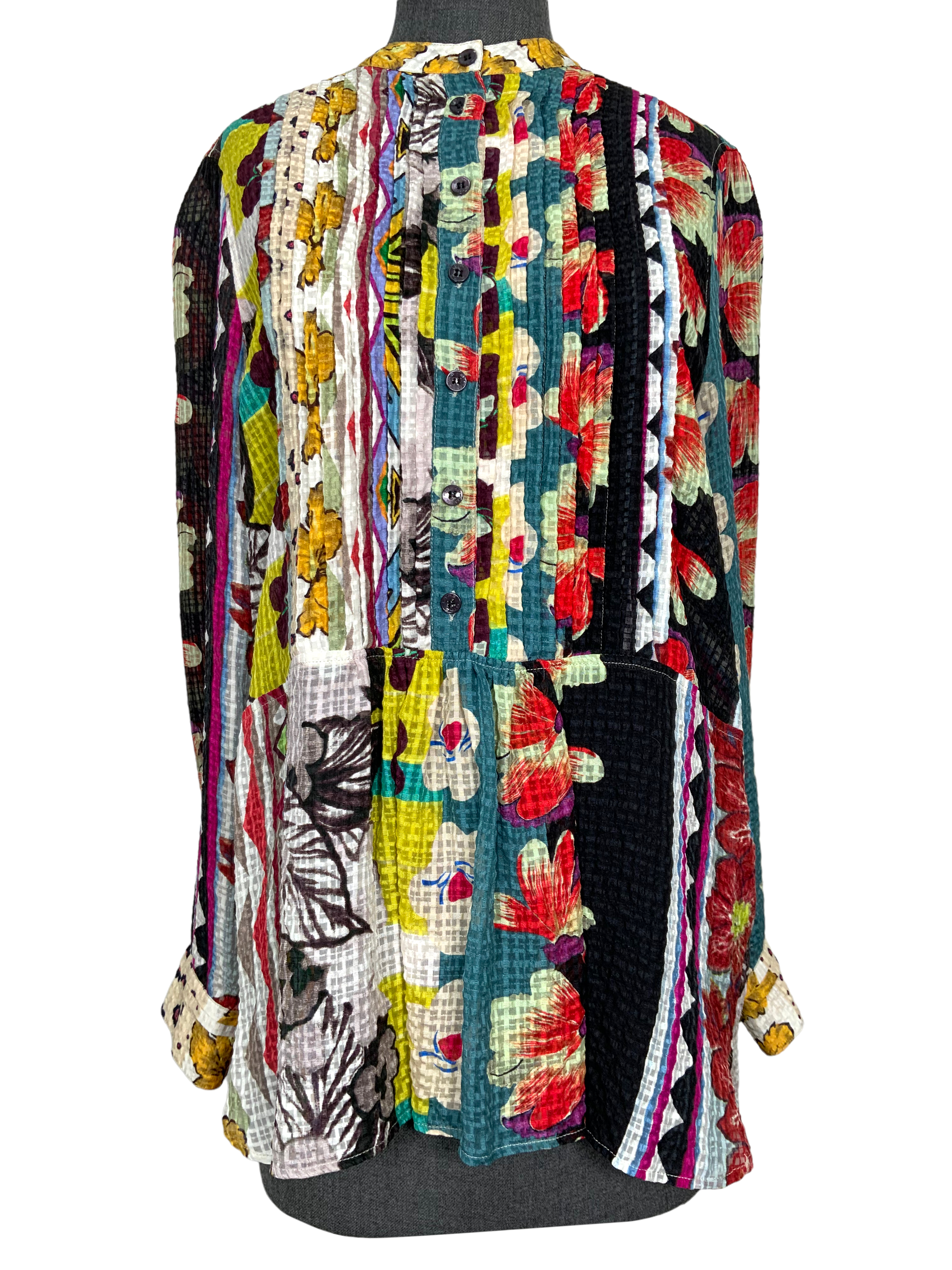 ETRO Women's Floral Print Silk Button Down Blouse - Size M - Elegant Office Wear & Spring Party Outfit