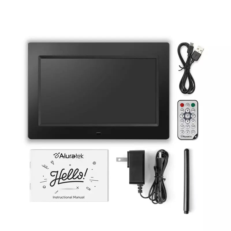 Aluratek 10 Inch Digital Picture Frame with 4GB Internal Storage - Perfect for Home Decor, Office Display & Gift Giving