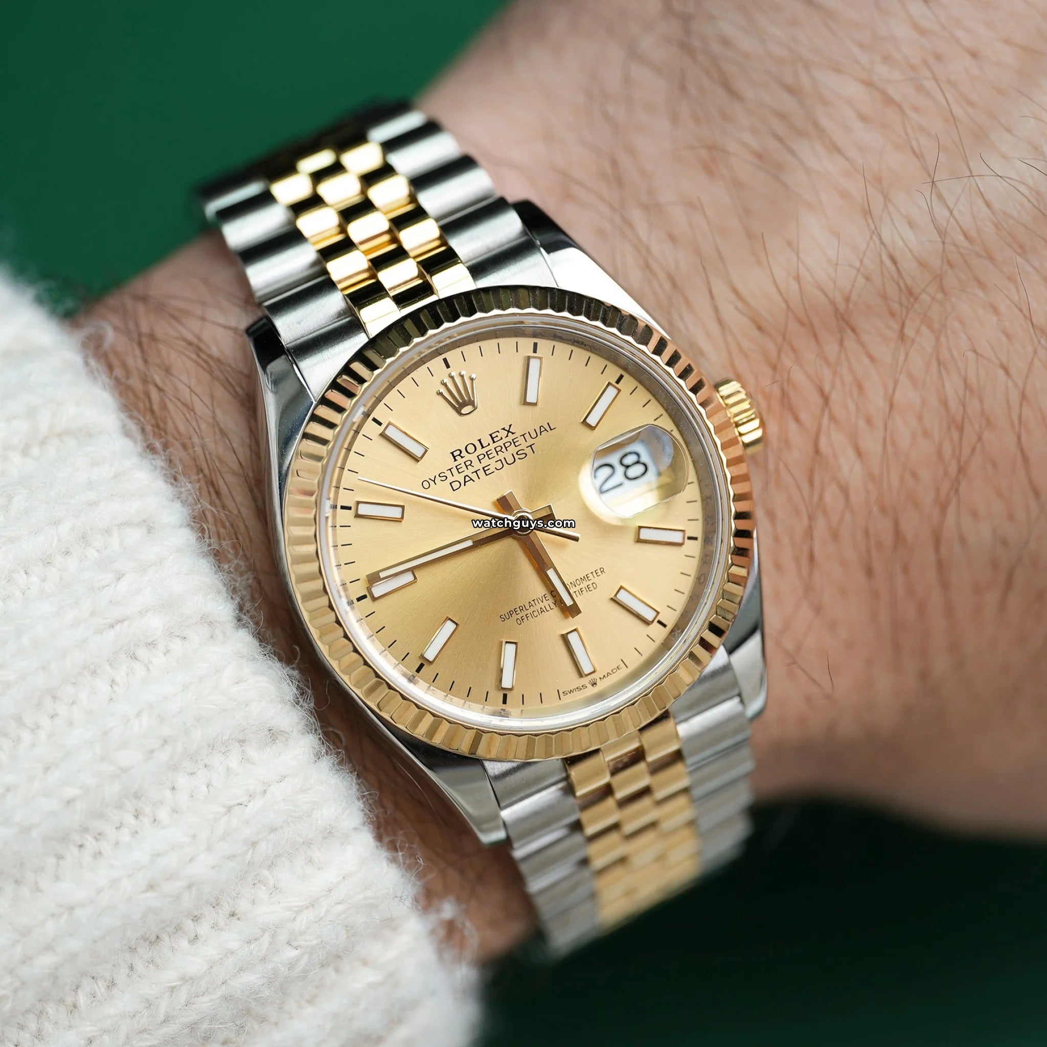 Rolex Datejust 126233 Men's Watch - 36mm Champagne Dial, Jubilee Bracelet, Stainless Steel & 18k Gold - Luxury Dress Watch for Business & Formal Occasions