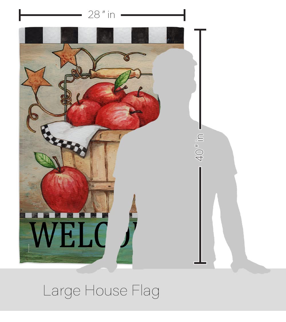 Apple Basket Decor Flag - Indoor/Outdoor Wall Hanging for Home & Garden