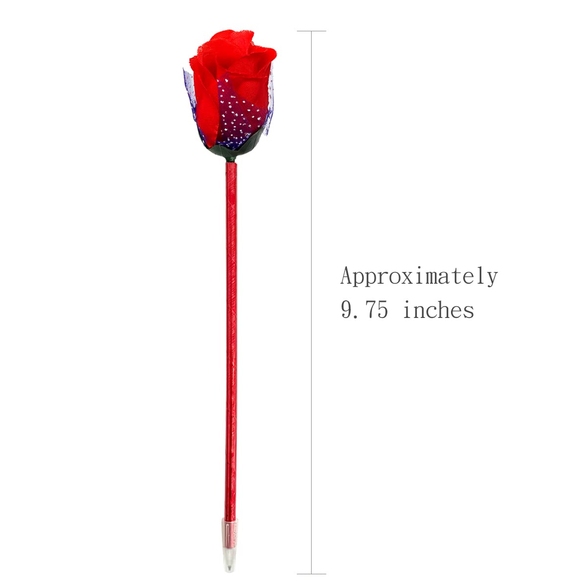 Allydrew Rose Flower Ballpoint Pens - 12 Pack Novelty Writing Pens for Office, School, Valentine's Day, Mother's Day Gifts & Party Favors - Perfect for Journals, Note Taking, Gift Giving & Special Occasions