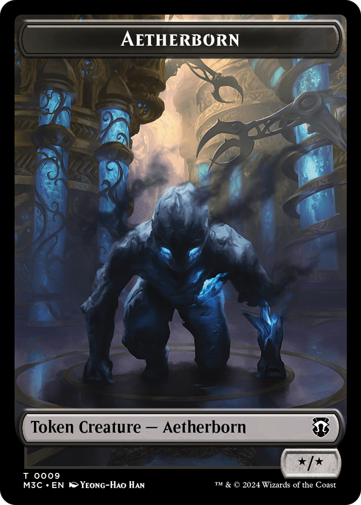 Aetherborn (Ripple Foil) - Thopter Double Sided Token Card | Modern Horizons 3 Commander Tokens | MTG Magic The Gathering Accessories for Game Night & Collectors