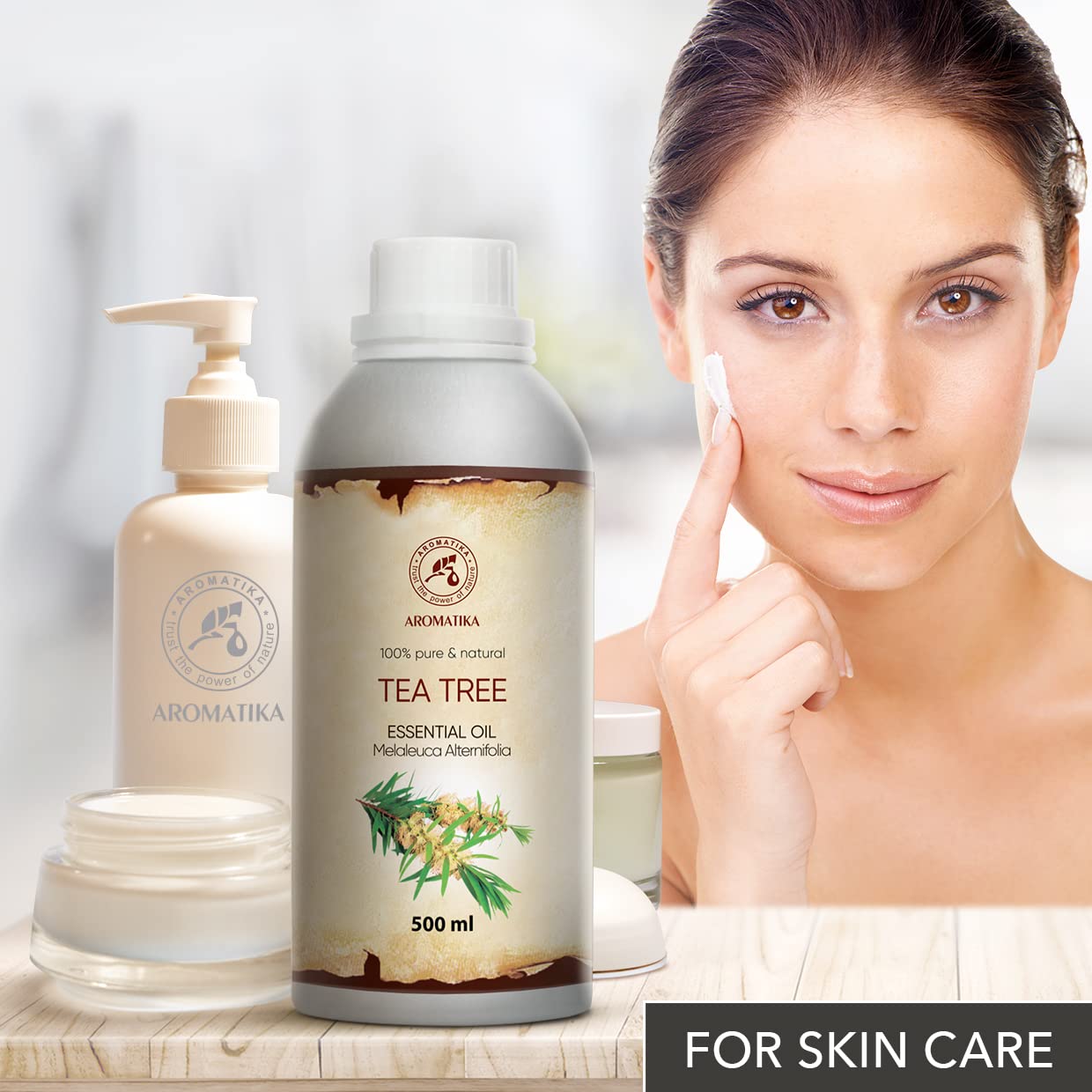 Pure Australian Tea Tree Essential Oil 500ml - Melaleuca Alternifolia for Beauty, Hair & Skin - Use in Shampoo, Diffuser, Sauna & Steam Bath - Natural Aromatherapy for Relaxation & Wellness