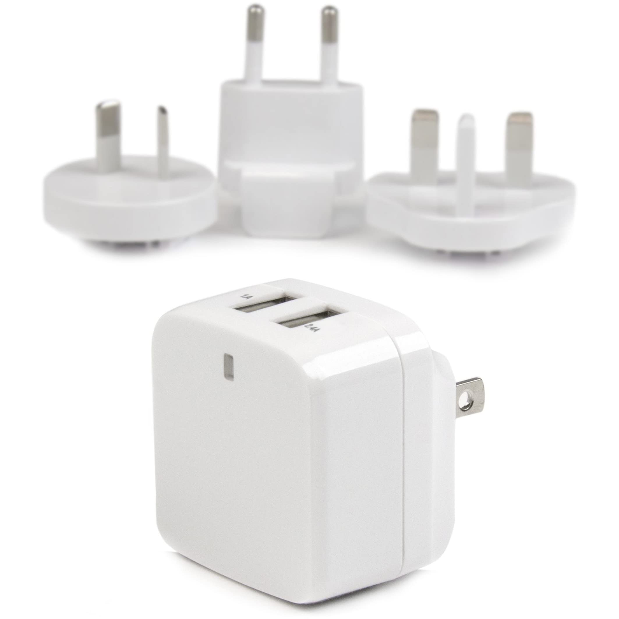 StarTech 2-Port USB Travel Charger - Universal Power Adapter for International Use - Perfect for Hotels & Airports