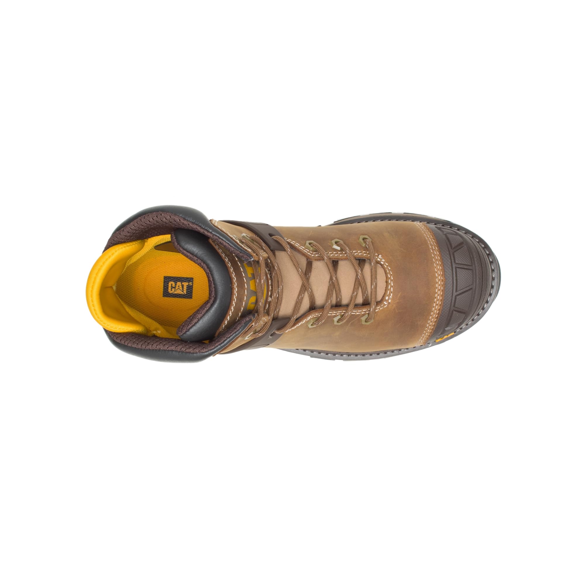 **Caterpillar Men's Superlite Waterproof Soft Toe Work Boots - Dark Beige | Durable & Comfortable for Construction, Landscaping & Outdoor Work**