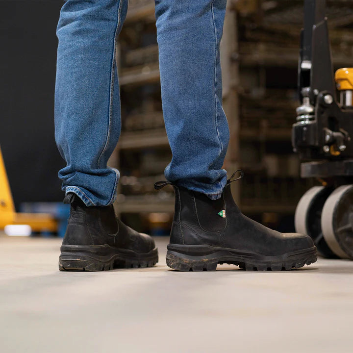 Blundstone 8301 RotoFlex Work & Safety Boots - Black Steel Toe for Men & Women | Durable Slip-Resistant Work Boots for Construction, Warehouse & Outdoor Use