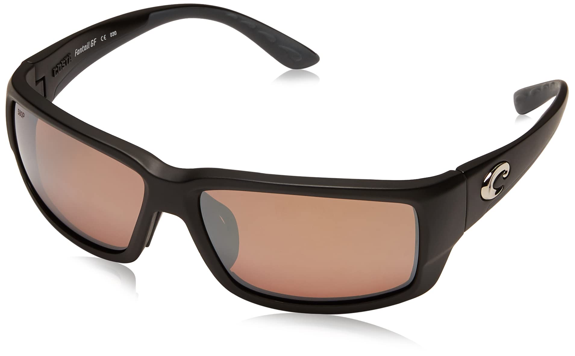 Costa Del Mar Men's Fantail Low Bridge Fit Rectangular Polarized Sunglasses for Driving, Fishing & Outdoor Activities