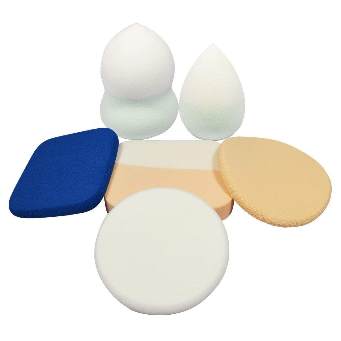 Hanumex® 6-Piece Soft Makeup Sponge Set - Premium Foundation Blending Sponges for Flawless Cosmetic Application | Perfect for Liquid, Cream & Powder Makeup | Ideal for Professional Artists & Everyday Beauty Routine