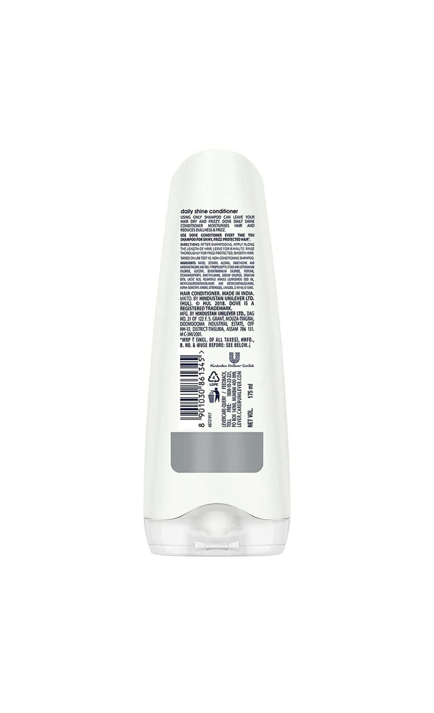 Dove Daily Shine Hair Conditioner with Nutritive Serum - 175ml for Smooth, Shiny & Healthy Hair - Perfect for Dry, Damaged Hair Care & Daily Moisturizing