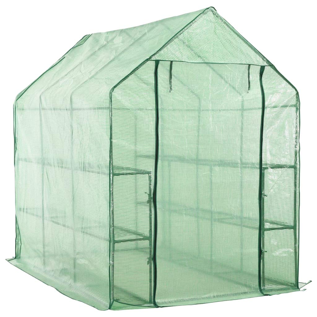 **Walk-in Greenhouse 4.7'x7'x6.4' - Outdoor & Indoor Plant Shelf for Tomatoes, Herbs, Winter Gardening - Durable Steel Frame with 12 Shelves - Perfect for Patio, Backyard & Urban Farming**