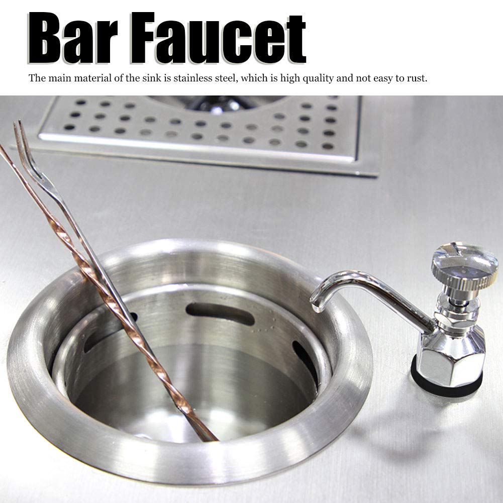 Premium Stainless Steel Coffee Shop Faucet - Commercial Bar Counter Sink Set with Brass Fittings for Kitchen & Washing Equipment | Ideal for Cafes, Restaurants, and Coffee Bars