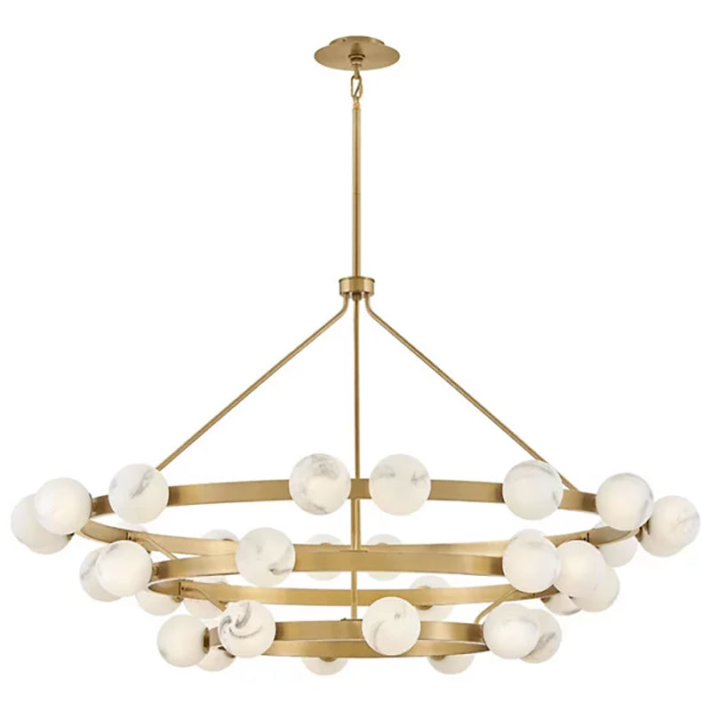 Harold Art Glass Ball Multi-Tier Chandelier - Elegant Crystal Ceiling Light Fixture for Dining Room, Living Room, Bedroom, and Entryway Lighting Decor