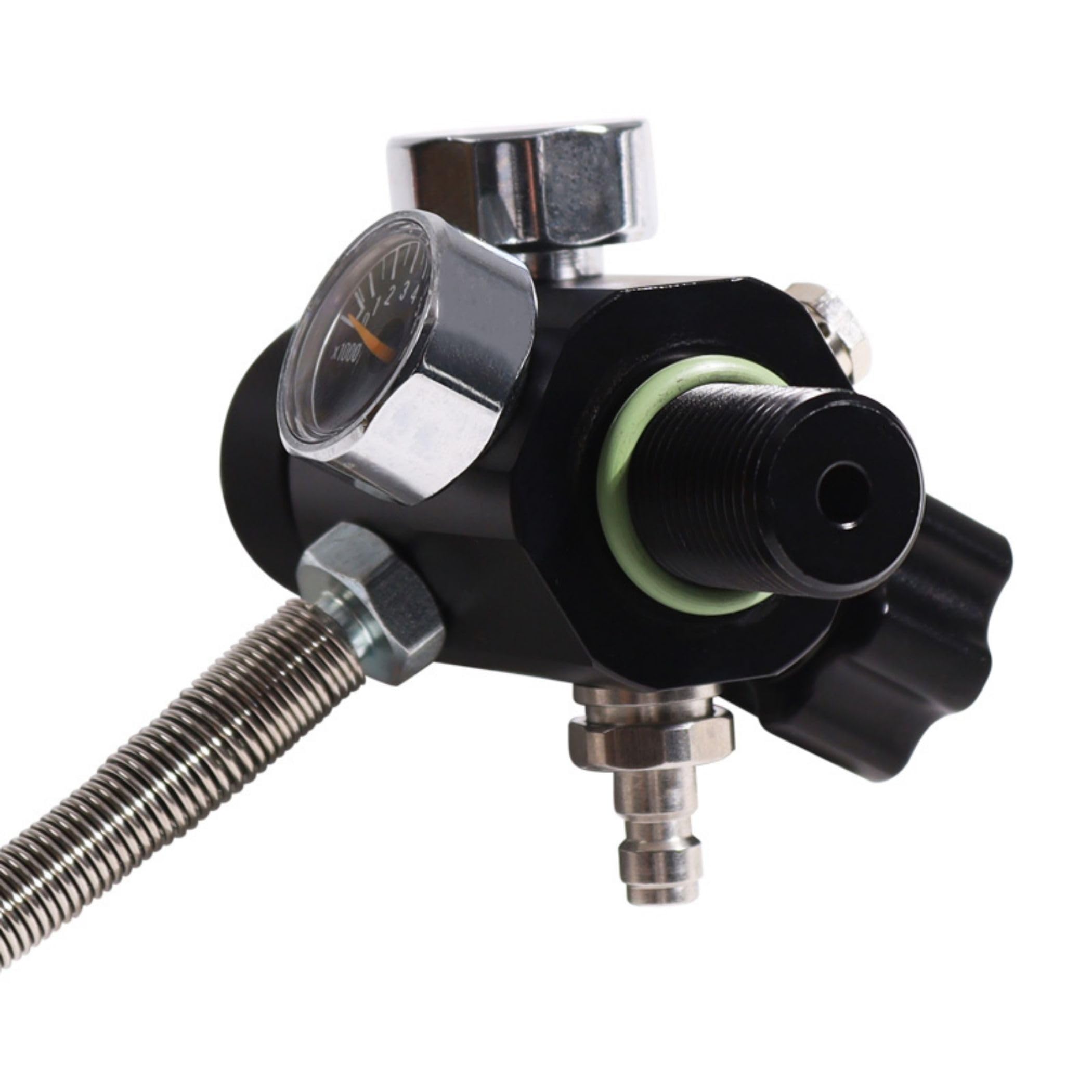 TUXING M18x1.5 Thread 4500psi Paintball Fill Station PCP Air Gun Regulator - Dual Gauge Valve with 20