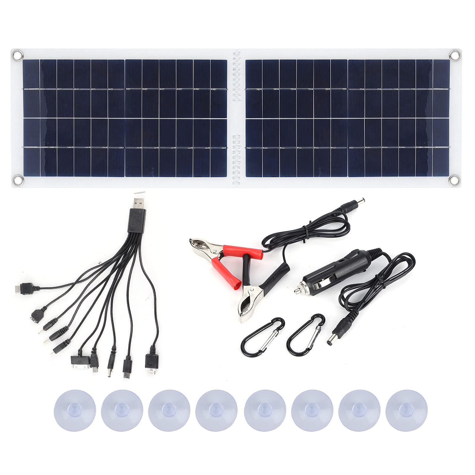 30W Flexible Solar Panel - Portable & Lightweight Solar Charger for Outdoor Camping, Backpacking, Hiking & Emergency Power Supply | Waterproof & Durable Solar Module for Phones, Tablets & USB Devices