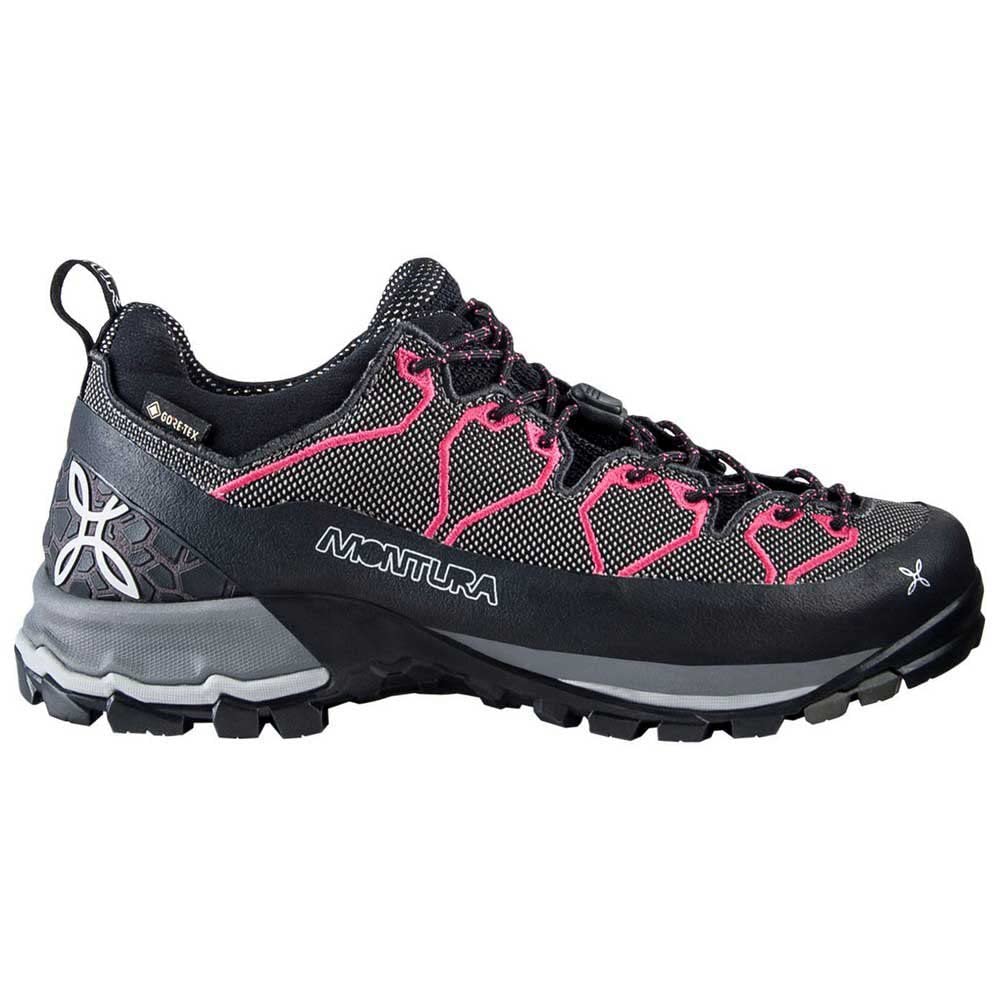 MONTURA Yaru Cross Mid GTX Women's Hiking Boots - Waterproof Trekking & Via Ferrata Shoes for Outdoor Adventures (Anthracite/Sugar Pink) - Perfect for Mountain Trails, Rock Climbing & Outdoor Exploration