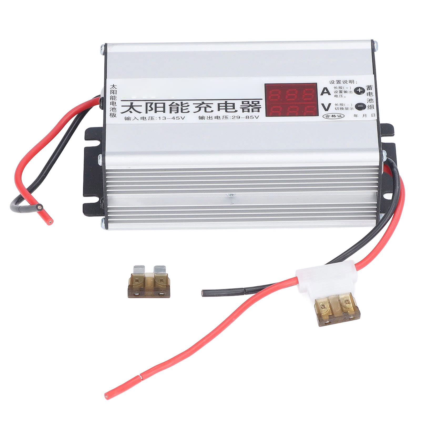 MPPT Boost Solar Charge Controller - 2 Way Charging with Cooling Fan for Solar Panels & Electric Vehicles | Efficient Battery Regulator for RV, Boat & Off-Grid Power Systems
