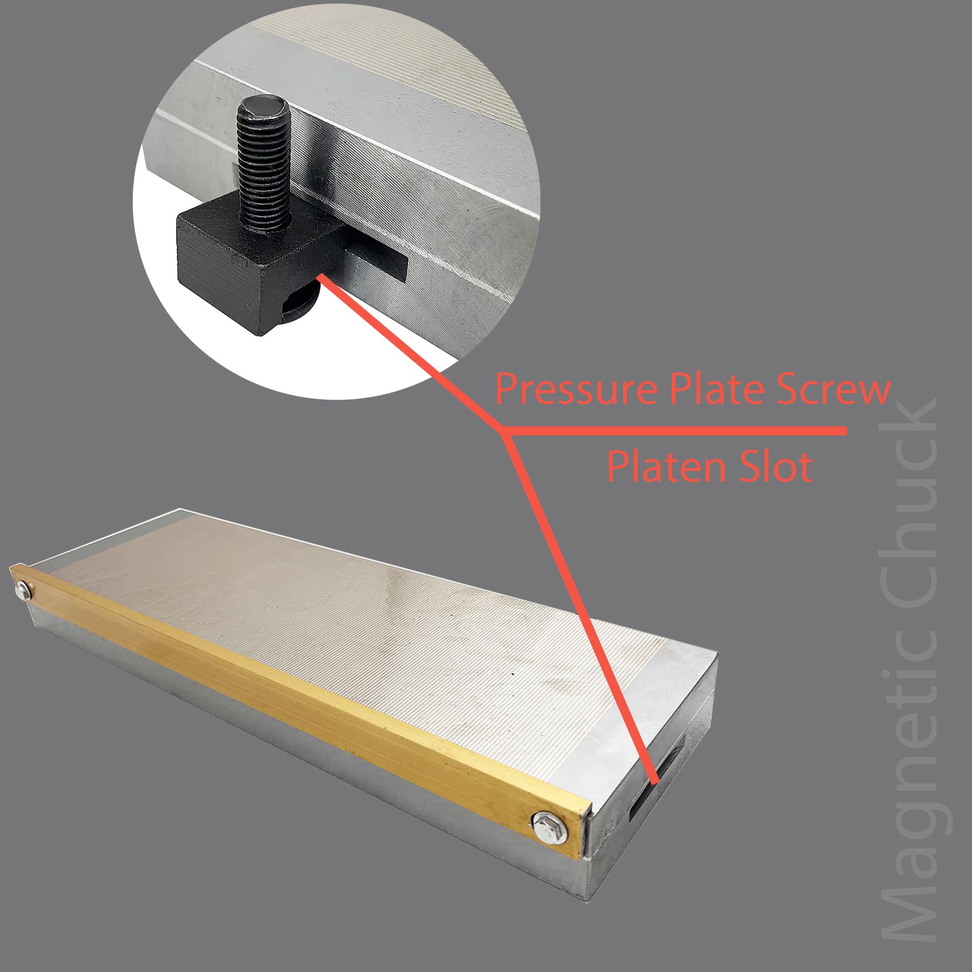 INTSUPERMAI 6x18 Inch Fine Pole Permanent Magnetic Chuck - Powerful Rectangular Grinding Machine & Lathe Magnet for Precision Metalworking | Ideal for Surface Grinding, Milling, and CNC Machining