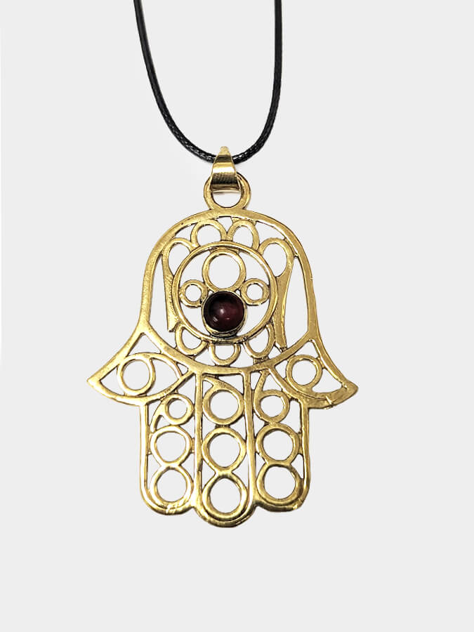 Hamsa Hand Pendant Necklace - Evil Eye Protection Amulet for Women & Men - Perfect for Spiritual Jewelry, Boho Fashion & Gift Giving