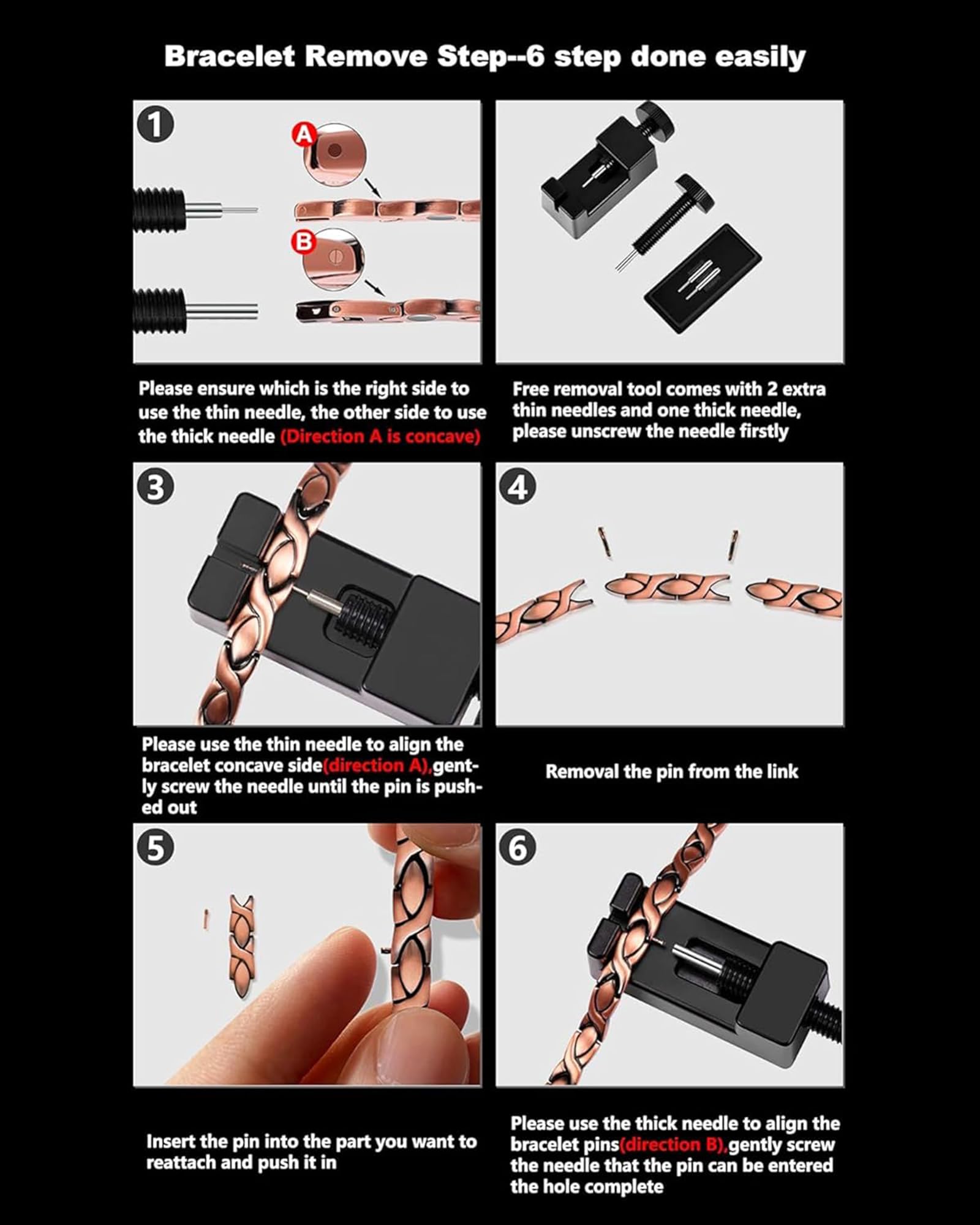 Jecanori Copper Magnetic Bracelets for Women - Adjustable Sizing Tool Included - Stylish & Comfortable for Everyday Wear, Yoga, Work & Travel