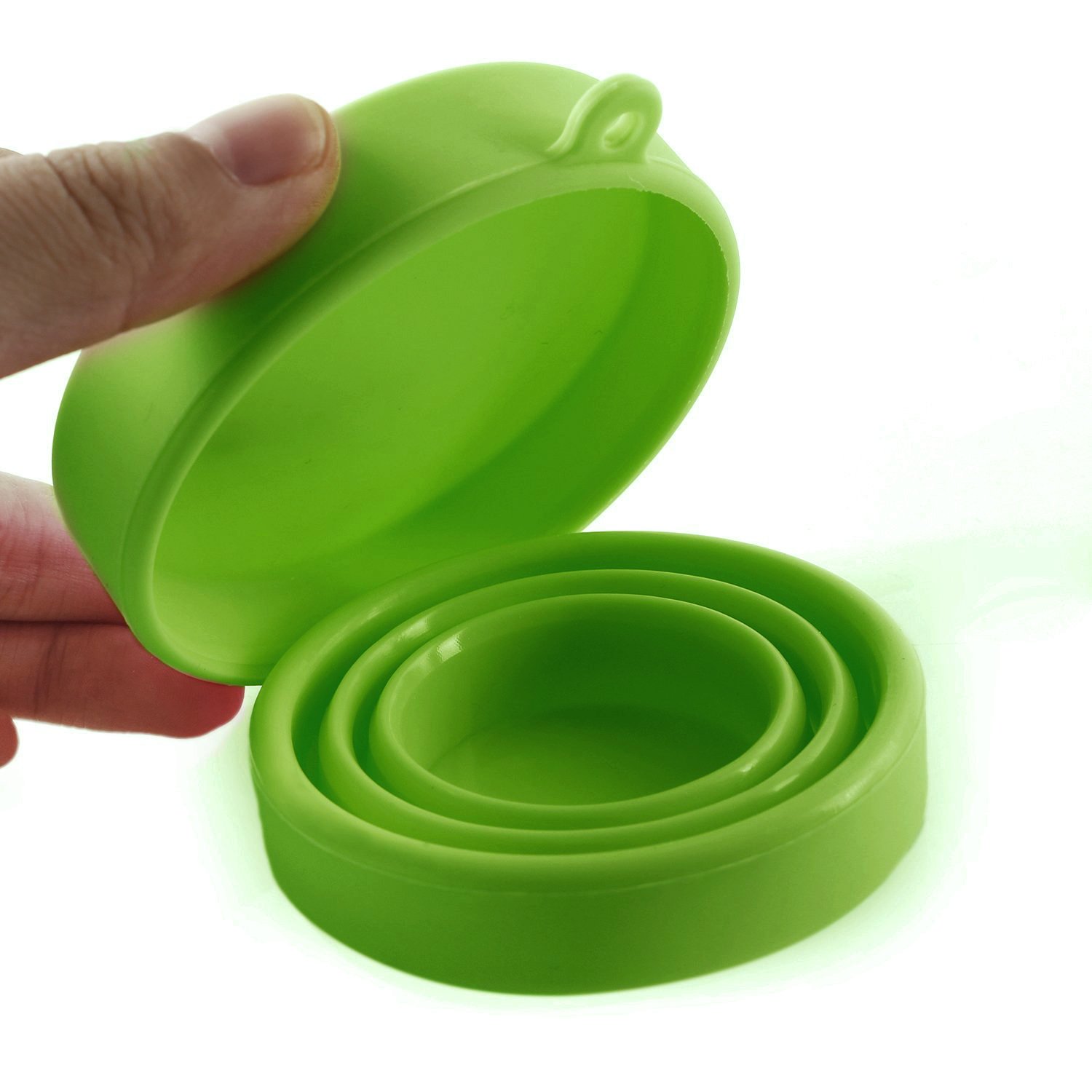 LUCKY CLOVER Foldable Silicone Menstrual Cup Sterilizer and Storage Case - Portable Travel-Friendly Design for Diva Cup and Menstrual Cups (Green) | Perfect for Home, Travel, and On-the-Go Hygiene