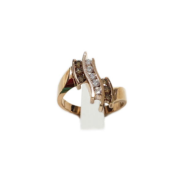 14K Rose Gold Brown Diamond Ring for Women - Elegant & Unique Engagement, Wedding, Anniversary Jewelry Gift - Perfect for Special Occasions & Everyday Wear