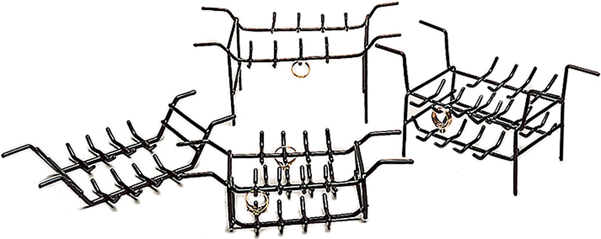 32-Hook Hanging Cleaning Rack | Heavy Duty Drying Rack for Mops, Brooms & Cleaning Tools | Space Saving Storage Solution for Kitchen, Bathroom & Utility Room (Model: CLN-605.65)