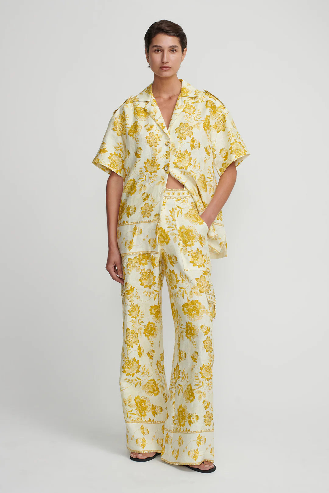 ESME Oversized Shirt in Golden Nectar - Women's Loose Fit Casual Blouse for Work, Date Night & Everyday Wear