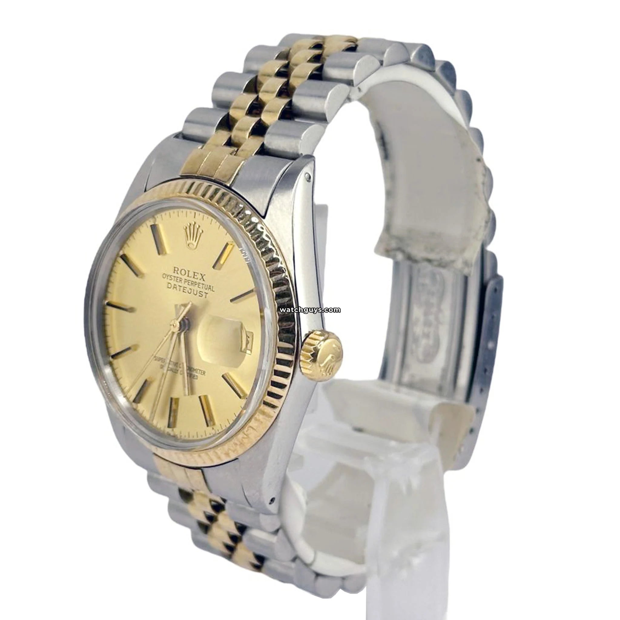 Rolex Datejust 16013 Two-Tone Champagne Dial Men's Watch - Luxury Timepiece for Business & Formal Occasions