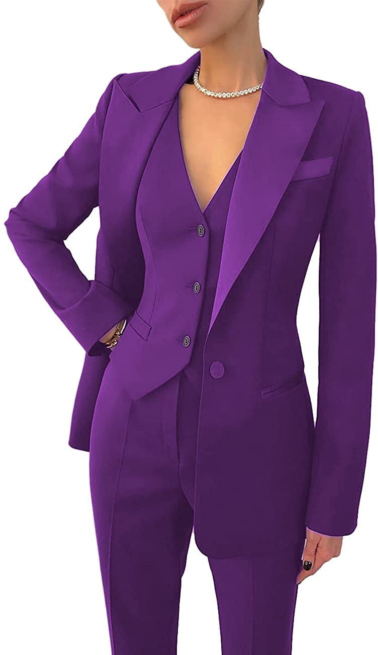 Professional Women's 3-Piece Office Suit Set - Slim Fit Blazer, Pants & Skirt Formal Business Attire for Work | Perfect for Corporate Meetings, Job Interviews & Office Wear