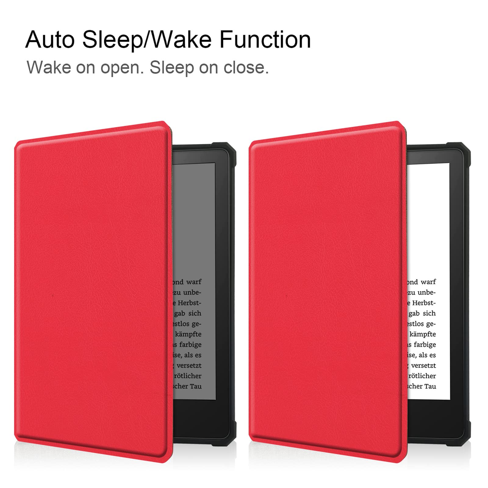 Premium 6.8 Inch Shockproof Kindle Paperwhite Case (11th Gen 2021) - Durable Magnetic Cover with Auto Wake/Sleep, Waterproof & Scratch Resistant - Perfect for Reading at Home, Travel & Outdoor Adventures (Red)