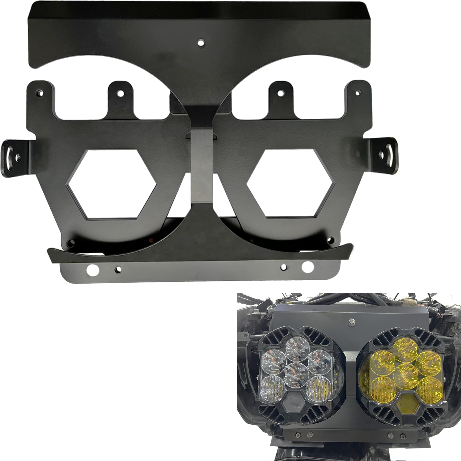Baja LP6 Headlight Bracket for 2015-2023 Harley Davidson Road Glide | Compatible with Baja Lighting LP6 LED Lights | Upgrade Motorcycle Lighting for Night Rides & Off-Road Adventures