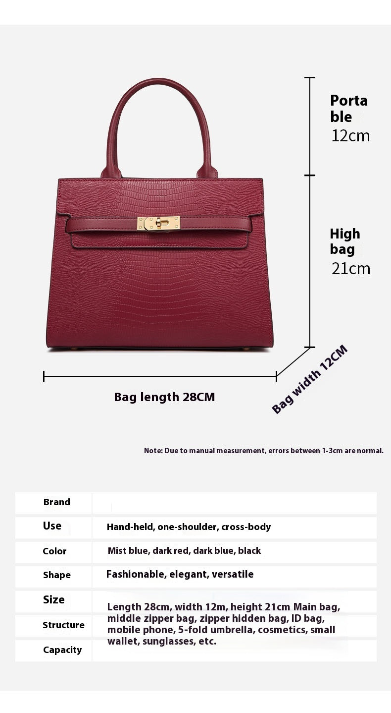 Genuine Leather Tote Bag for Women - Large Capacity Work Bag, Underarm Purse & Crossbody Shoulder Bag - Perfect for Office, Travel & Everyday Use