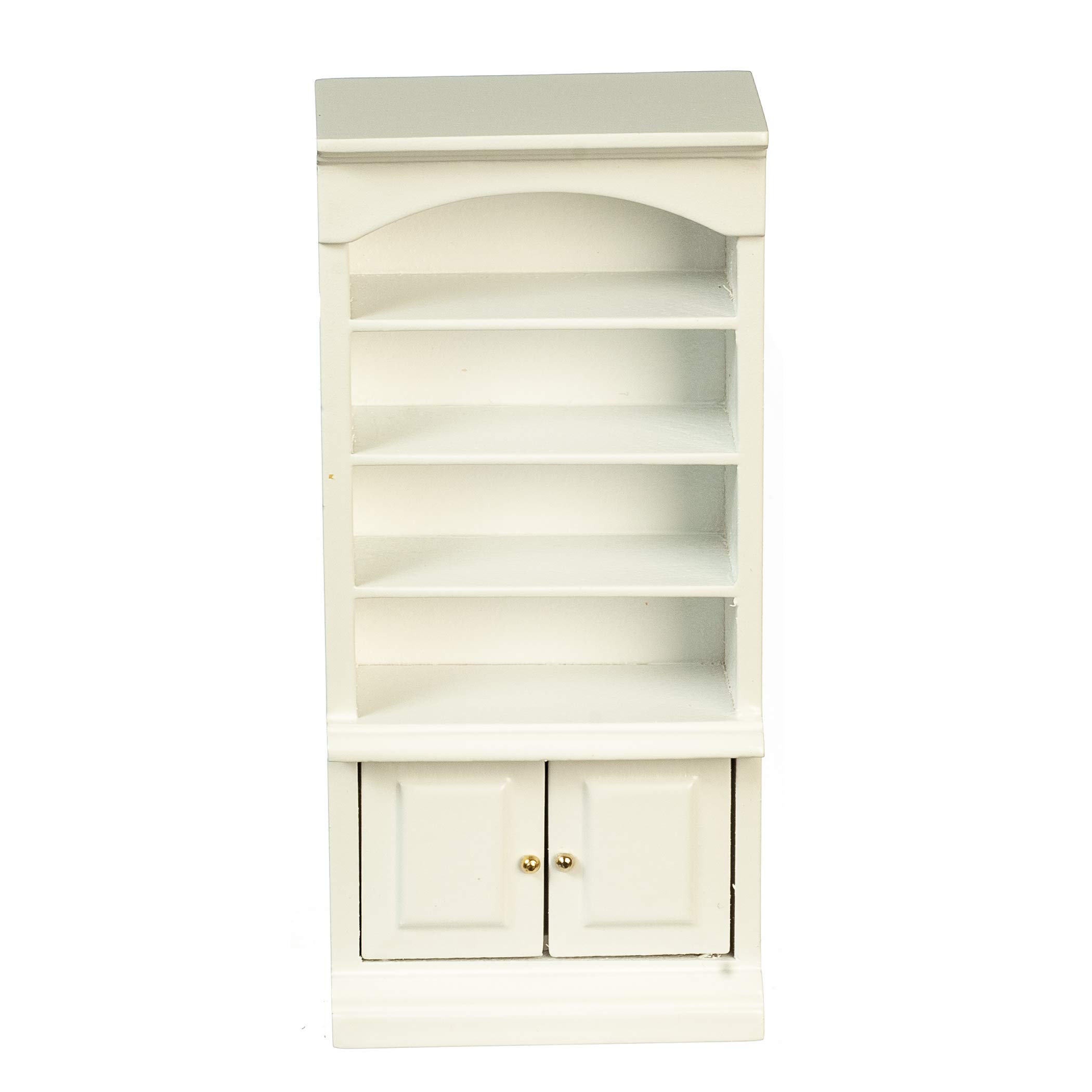 1:12 Scale Miniature White Bathroom Cabinet Shelf Bookcase - Perfect for Dollhouse Decor, DIY Miniature Projects & Collectible Displays