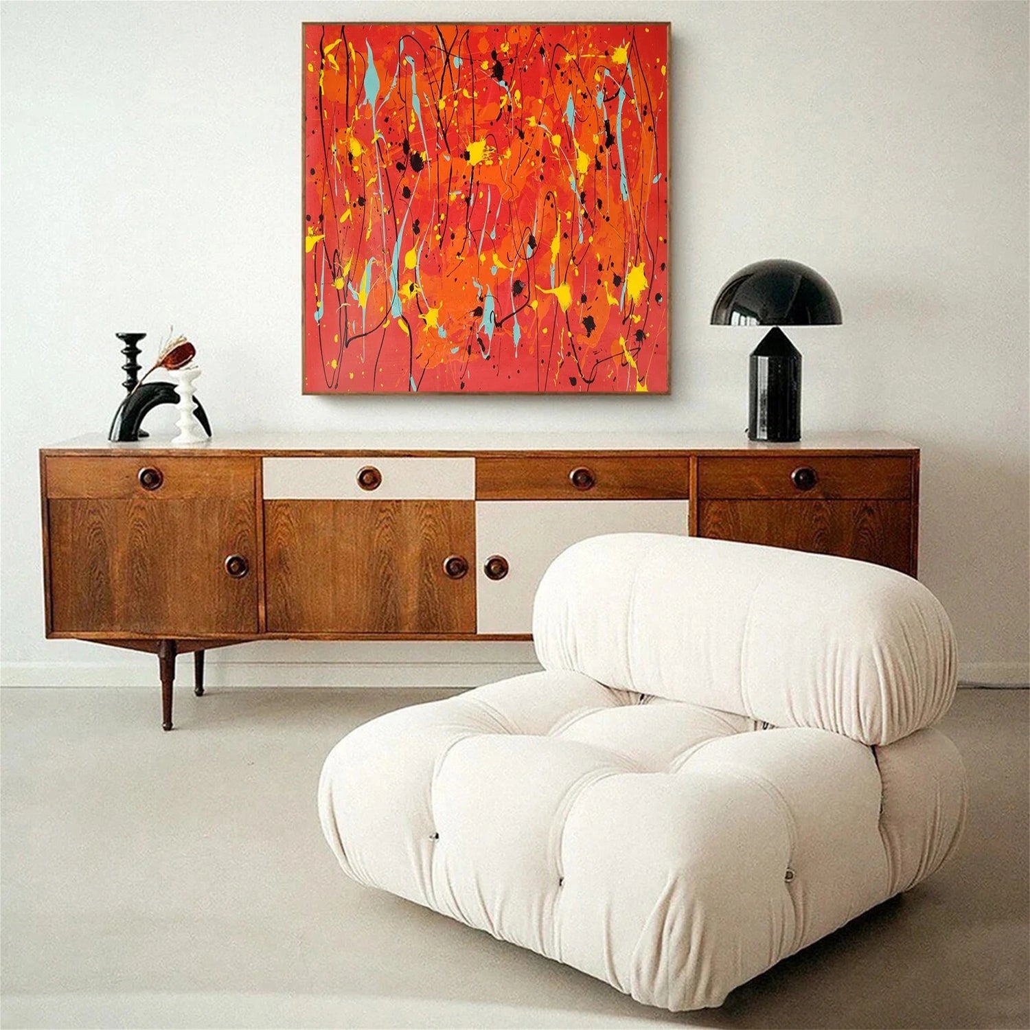 Pollock Art #JP011 - Abstract Drip Painting Canvas Wall Art for Home & Office Decor | Modern Artwork for Living Room, Bedroom, Office