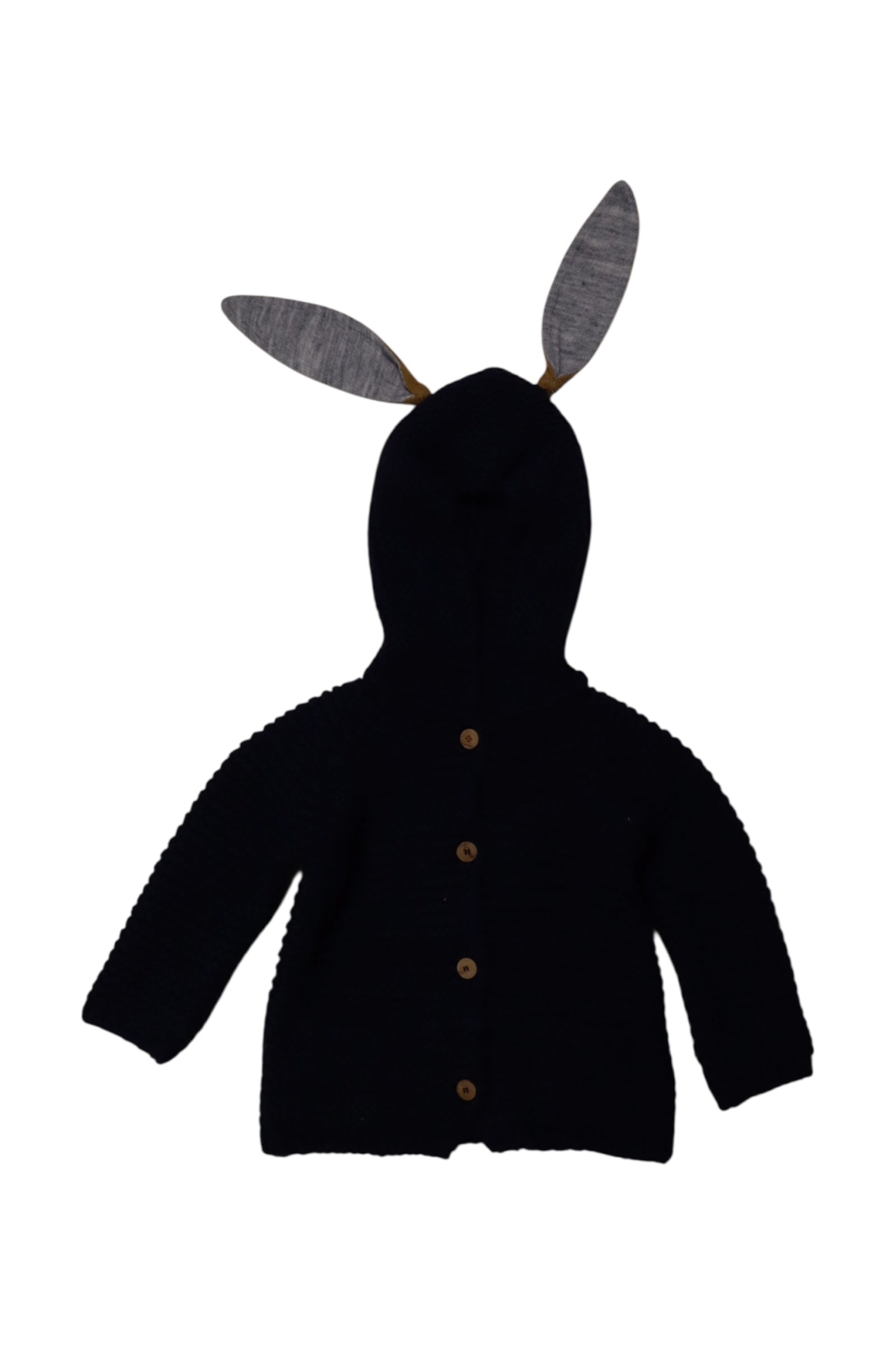 Arsène and The Pipelettes Bunny Ear Hooded Sweatshirt for Baby Girls 12-18 Months - Cute Animal Costume for Photo Shoots & Birthday Parties