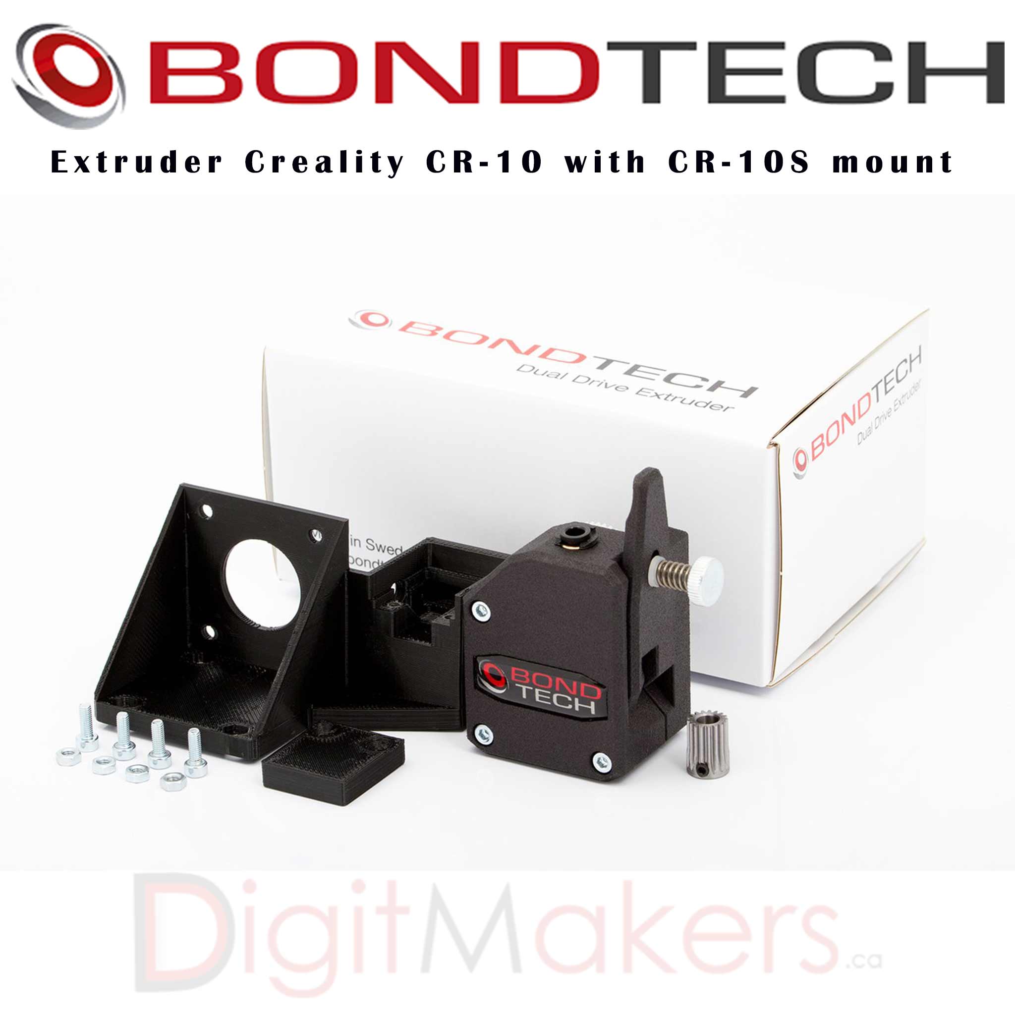 BondTech Extruder Upgrade Kit for Creality CR-10 & CR-10S 3D Printers - High Precision Filament Drive System for Reliable Printing | Perfect for PLA, ABS, PETG Filaments & DIY 3D Printing Projects