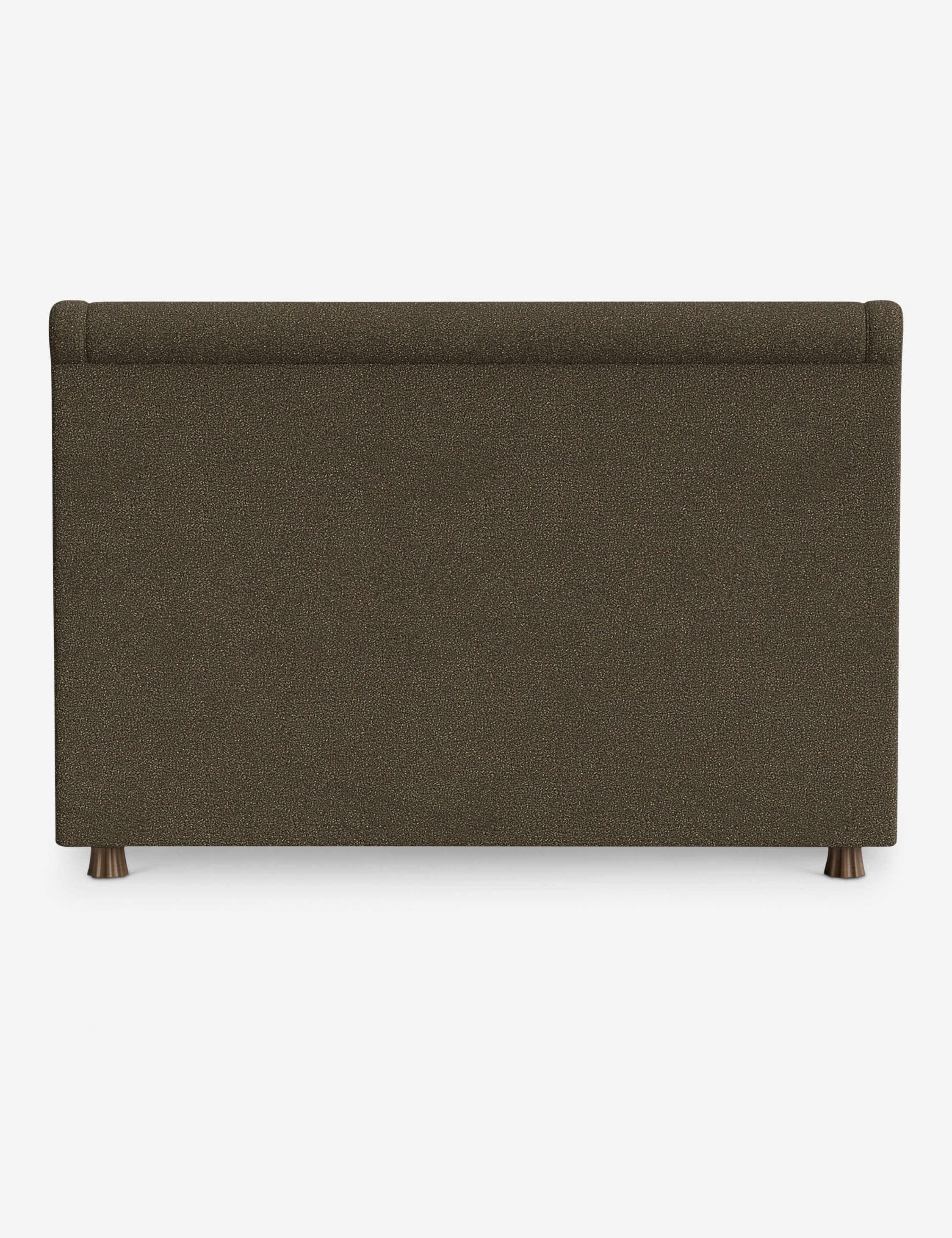DOMINIQUE Platform Bed Frame by DISC Interiors - Modern Minimalist Wooden Bed with Upholstered Headboard | Perfect for Master Bedroom, Guest Room & Loft Apartments