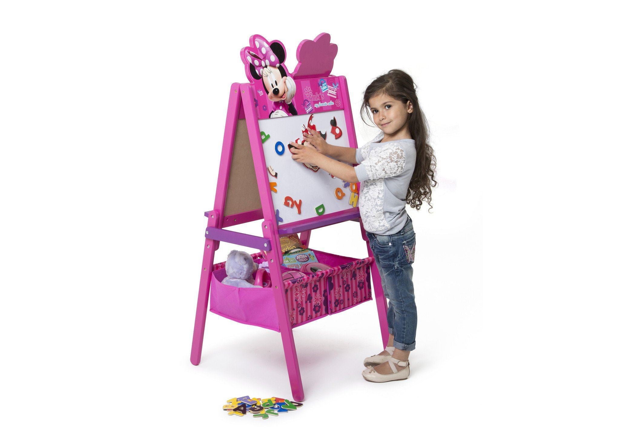 Minnie Mouse Wooden Double-Sided Kids Art Easel - Perfect for Drawing, Painting & Learning Activities at Home or School