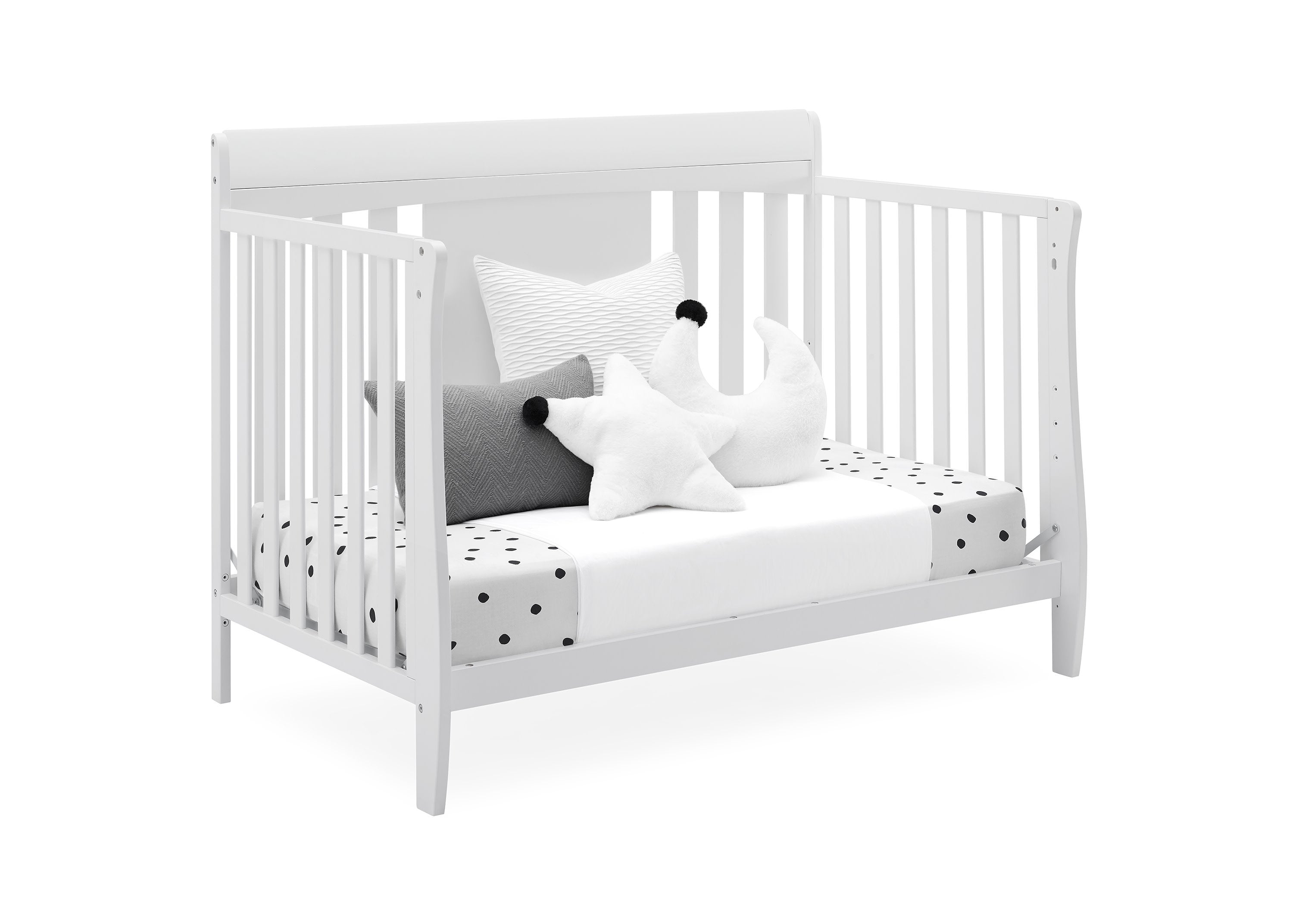 Richmond 6-in-1 Convertible Baby Crib - Toddler Bed & Daybed with Adjustable Height, White Nursery Furniture for Newborn to Teen - Perfect for Small Spaces & Modern Nurseries