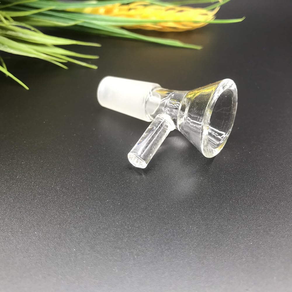 8PCS Glass Funnel Set - 14mm Small Glass Funnels with 2 Cleaning Brushes, Handled Kitchen Mini Funnel for Liquids, Oils & Spices | Ideal for Home Kitchen, Lab Experiments, DIY Projects & Essential Oil Bottling
