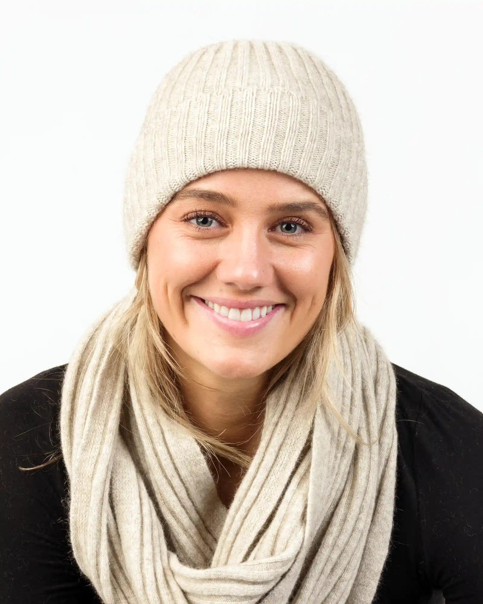 Natural Rib Ladies Beanie Hat - Soft Winter Knit Cap for Women - Cozy Stretchy Slouchy Beanie - Perfect for Outdoor Activities, Running, Hiking & Casual Wear