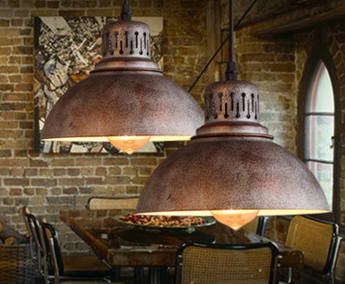 Vintage Industrial Pendant Light - Crosby Style Metal Cage Hanging Lamp for Kitchen Island, Dining Room & Bar Lighting - Dimmable Edison Bulb Compatible