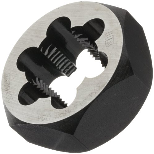 Union Butterfield 2025(NPT) Carbon Steel Hexagon Threading Die, Uncoated (Bright) Finish, 3/4