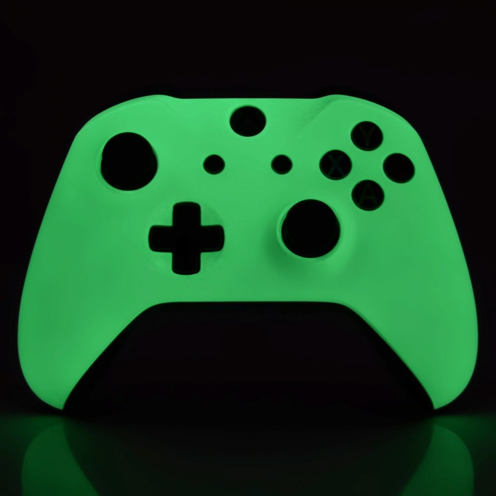 Glow in The Dark Front Housing Shell Faceplate for Microsoft Xbox One X & One S Controller (Model 1708) - Custom Replacement Cover with Enhanced Grip - Perfect for Gaming in Low Light & Nighttime Play