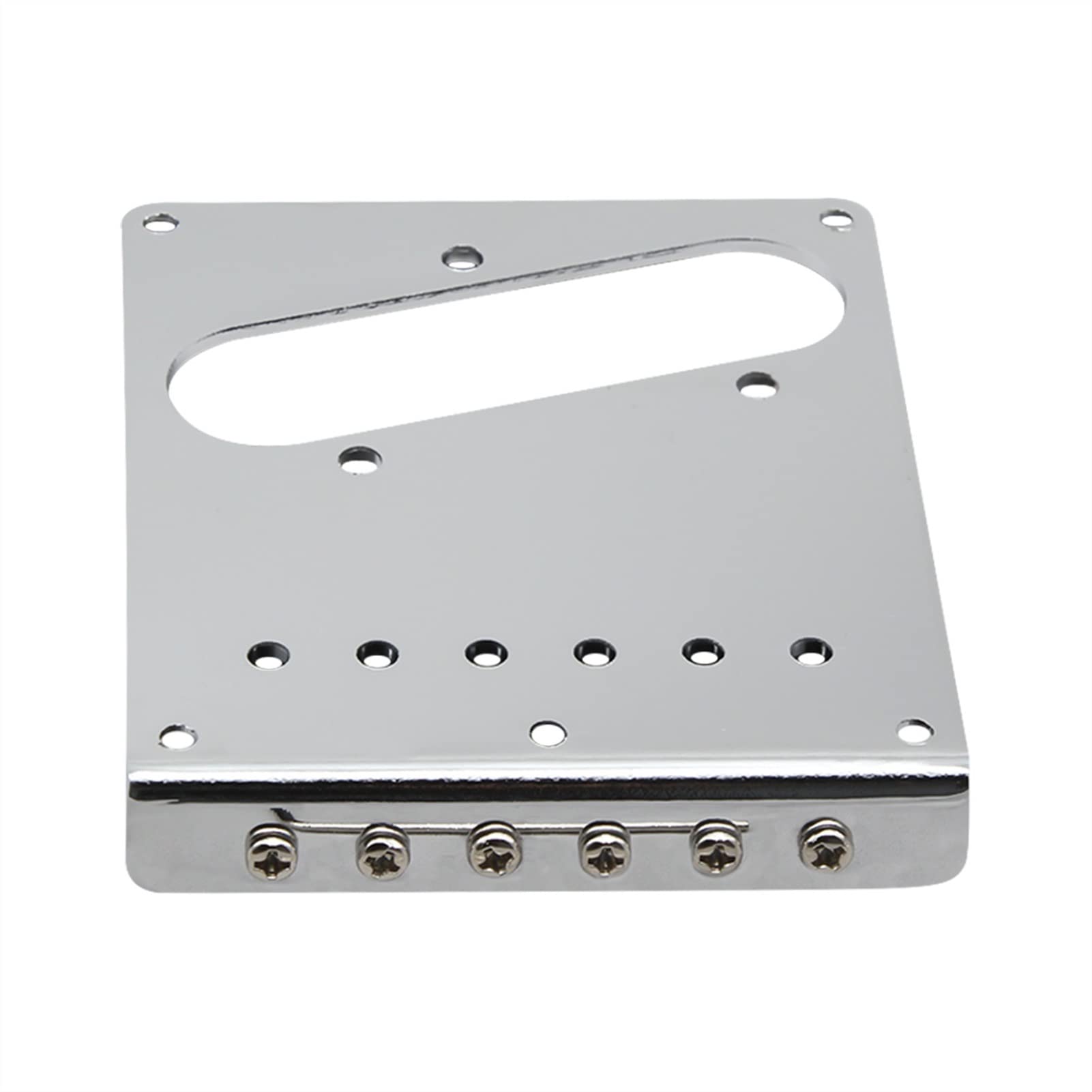 Premium Zinc Alloy 6-Saddle Electric Guitar Bridge - Silver Finish | Replacement Part for Enhanced Tone & Sustain | Perfect for Fender Stratocaster & Telecaster Upgrades
