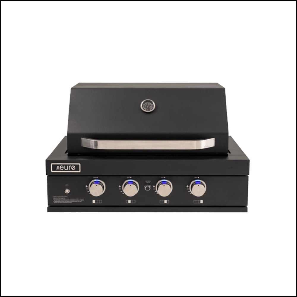 Euro Appliances EAL900RBQBL 90cm Built-In Black BBQ Grill - Perfect for Outdoor Cooking, Backyard Parties, and Patio Entertaining
