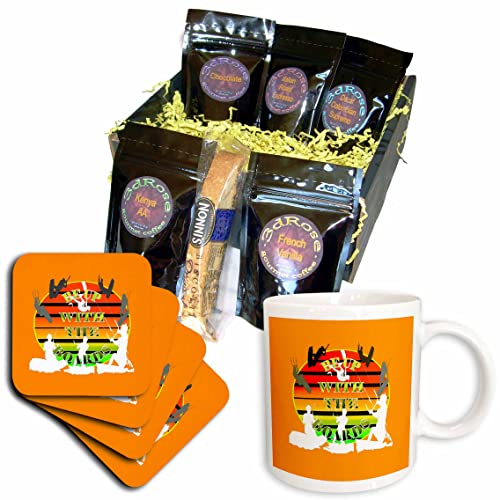 3dRose Be Up With The Boards Kitesurf White Silhouette Khaki Coffee Mug - Perfect Gift for Kitesurfing Enthusiasts & Beach Lovers - Ideal for Coffee Breaks, Office Use & Outdoor Adventures